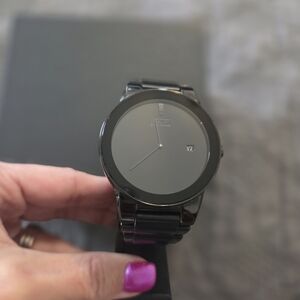 Men's Black Stainless Steel Citizen J165 Eco-Drive 40mm Watch